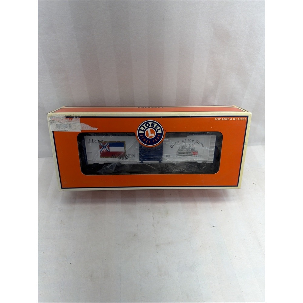 LIONEL #6-29913 "I LOVE MISSISSIPPI " BOX CAR NRMINT O GAUGE  QUEEN OF THE DELTA